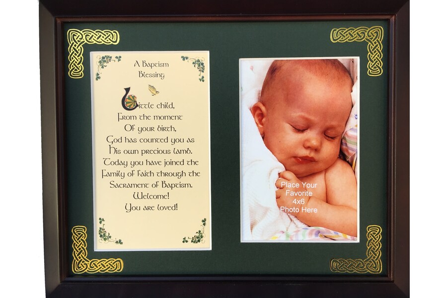 PFB8x10-A-Baptism-Blessing 8 x 10 in. A Baptism Dearest Father in Heaven Blessing Photo Frame