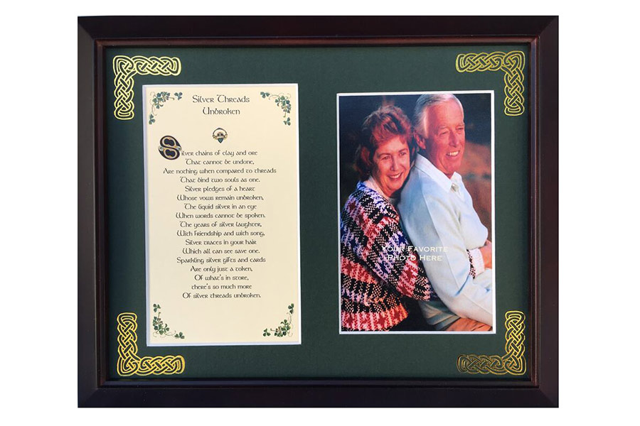 PFB8x10-Anniversary-Silver-Threads-Unbroken 8 x 10 in. Anniversary Silver Threads Unbroken Blessing Photo Frame