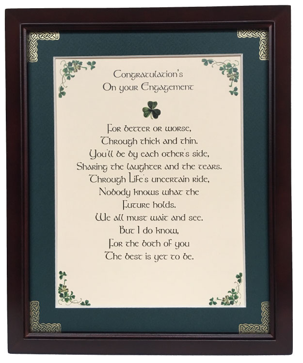 PFB8x10-Engagement-Congratulations-on-your-engagement 8 x 10 in. Congratulations on Your Engagement Blessing Photo Frame