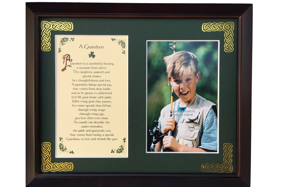 PFB8x10-Grandson 8 x 10 in. Grandson Blessing Photo Frame
