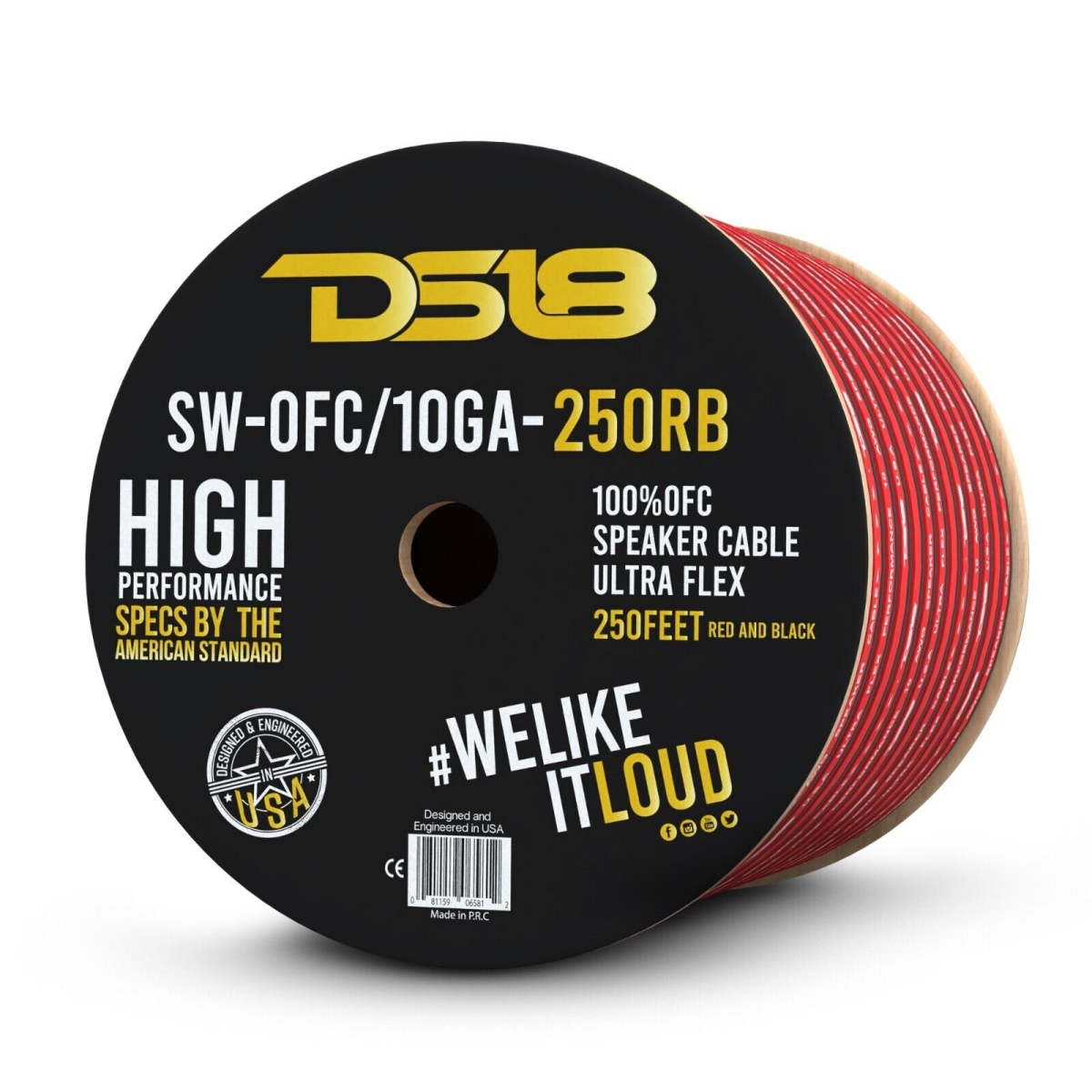 Picture of DS18 Audio SW-OFC10GA-250RB 250 ft. DS18 100 Percent Copper Speaker Wire&#44; Red & Black