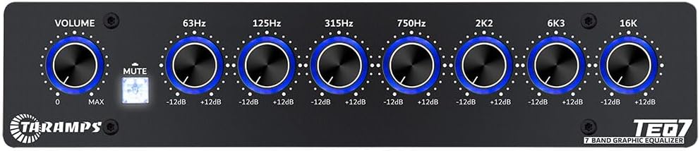 7-Band Stereo Graphic Equalizer, Blue