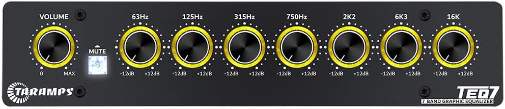 7-Band Stereo Graphic Equalizer, Yellow