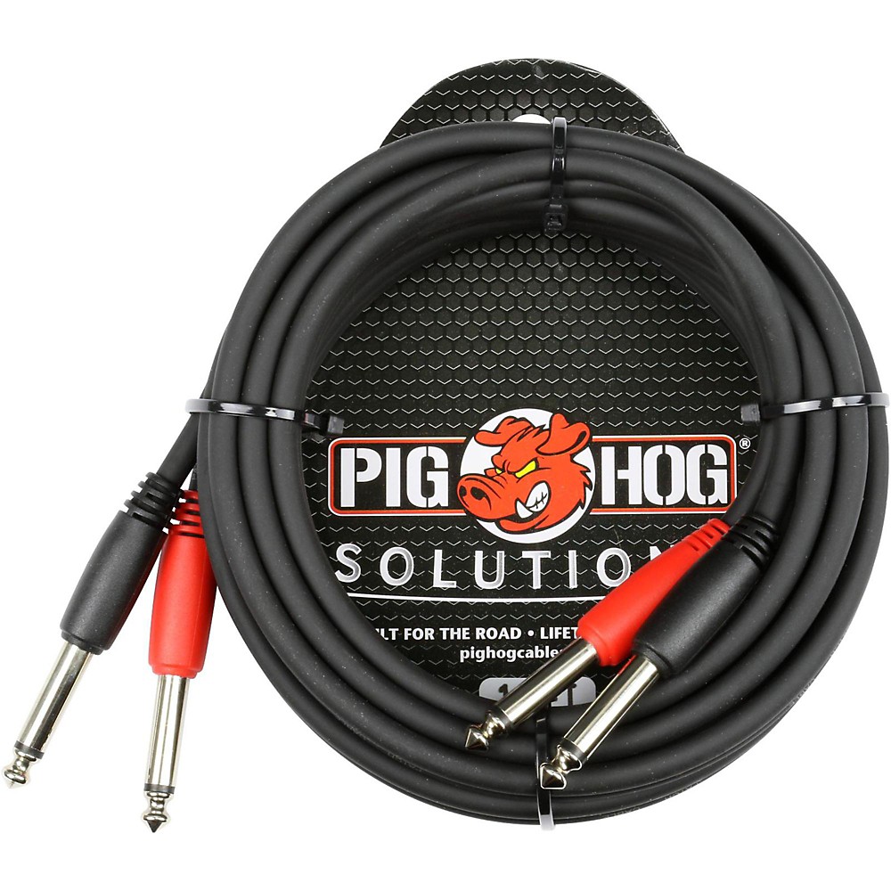 Picture of Pig Hog PD21410 10 ft. & 0.25 to 0.25 in. Dual Cable&#44; Black