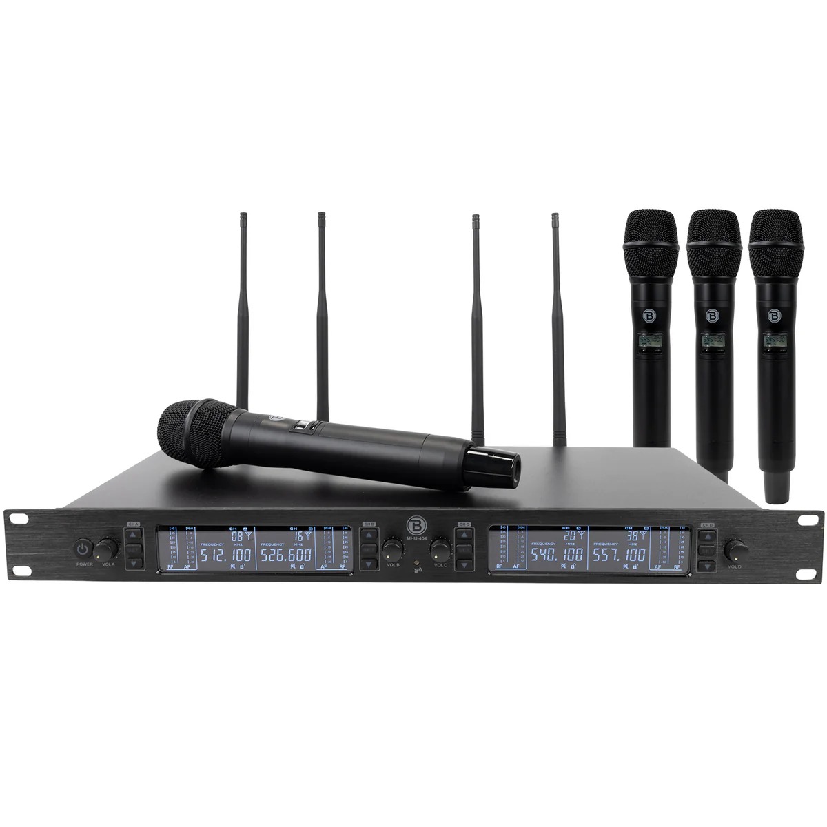 Picture of Blastking MHU404 4 Handheld UHF Wireless Microphone System