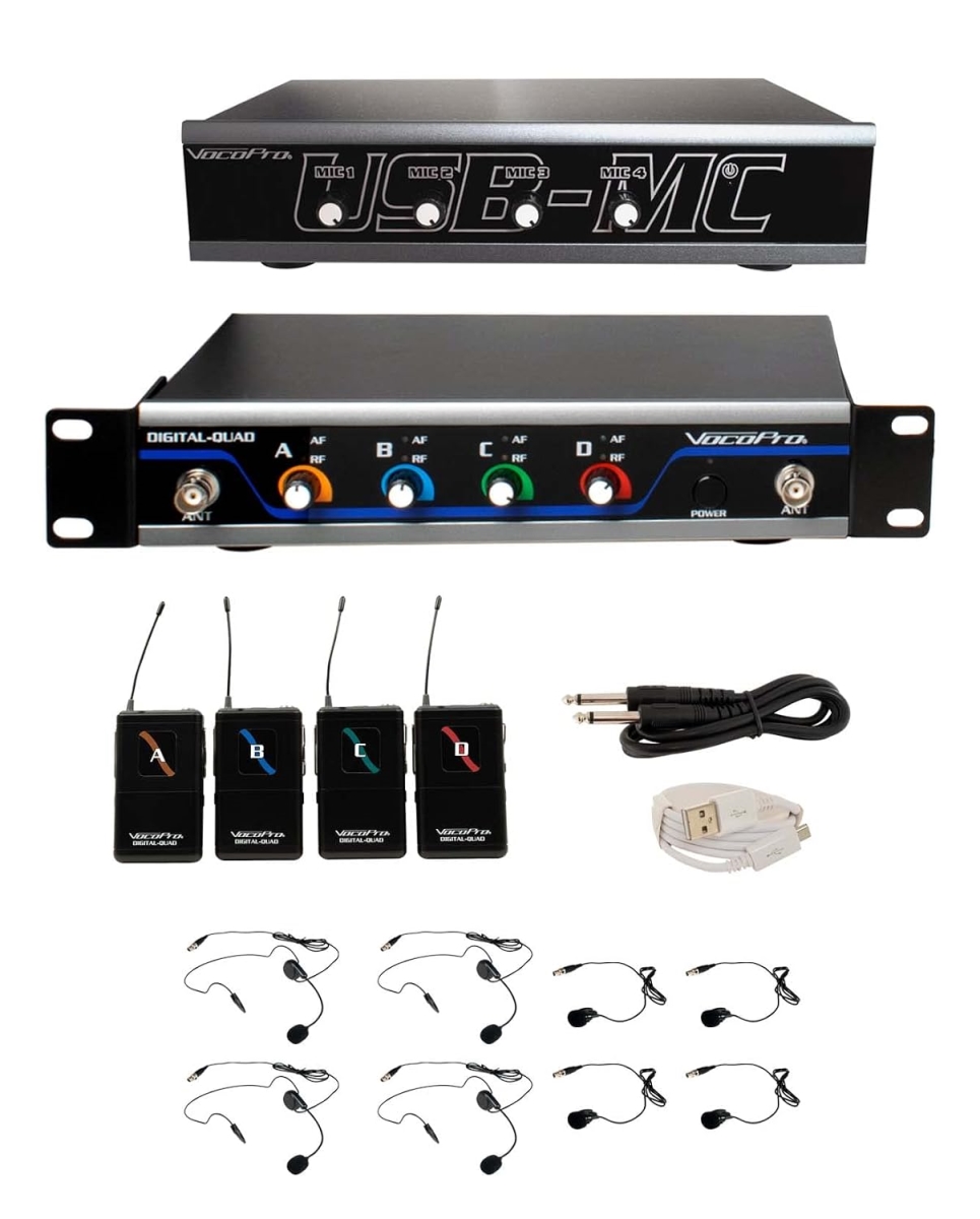 USBPLAY4 4 Channel Wireless Microphone & USB Interface