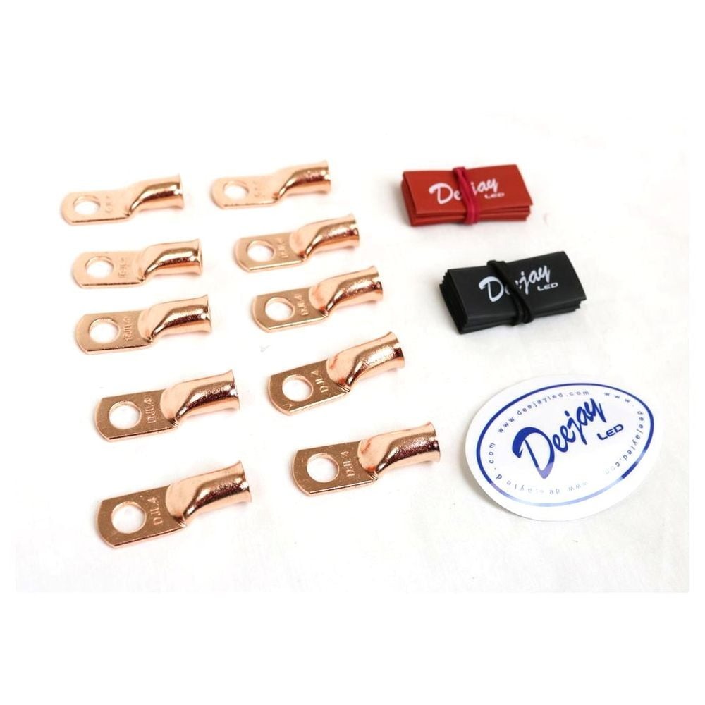 TBH4GA10PINKBLK Crimp Connector Style for 4 Gauge Wire Insulators, Pink & Black - Pack of 10