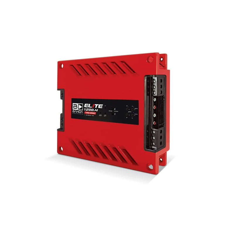 Picture of Banda ELITE1200.42RED 2 Ohm 1200W 4 Channel Red Car Audio Amplifier