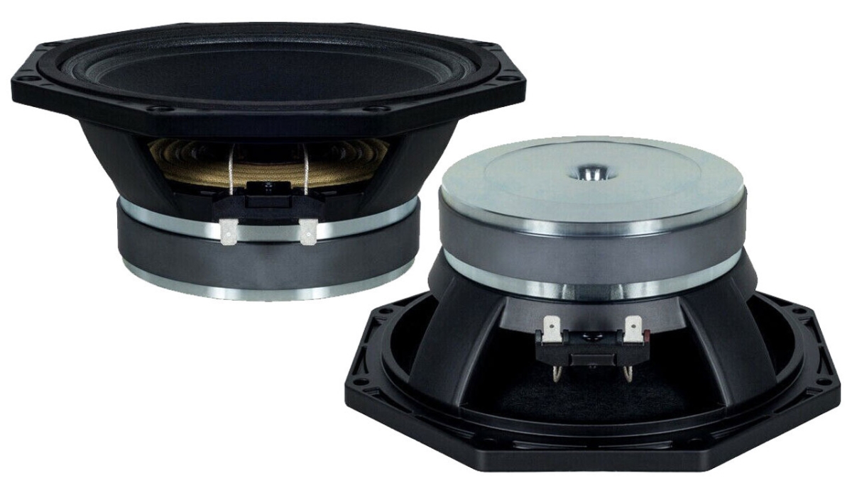 B&C 8PS21WP-8 8 in. 400W 8 Ohm Replacement Woofer Speaker & 2 in. Copper Voice Coil