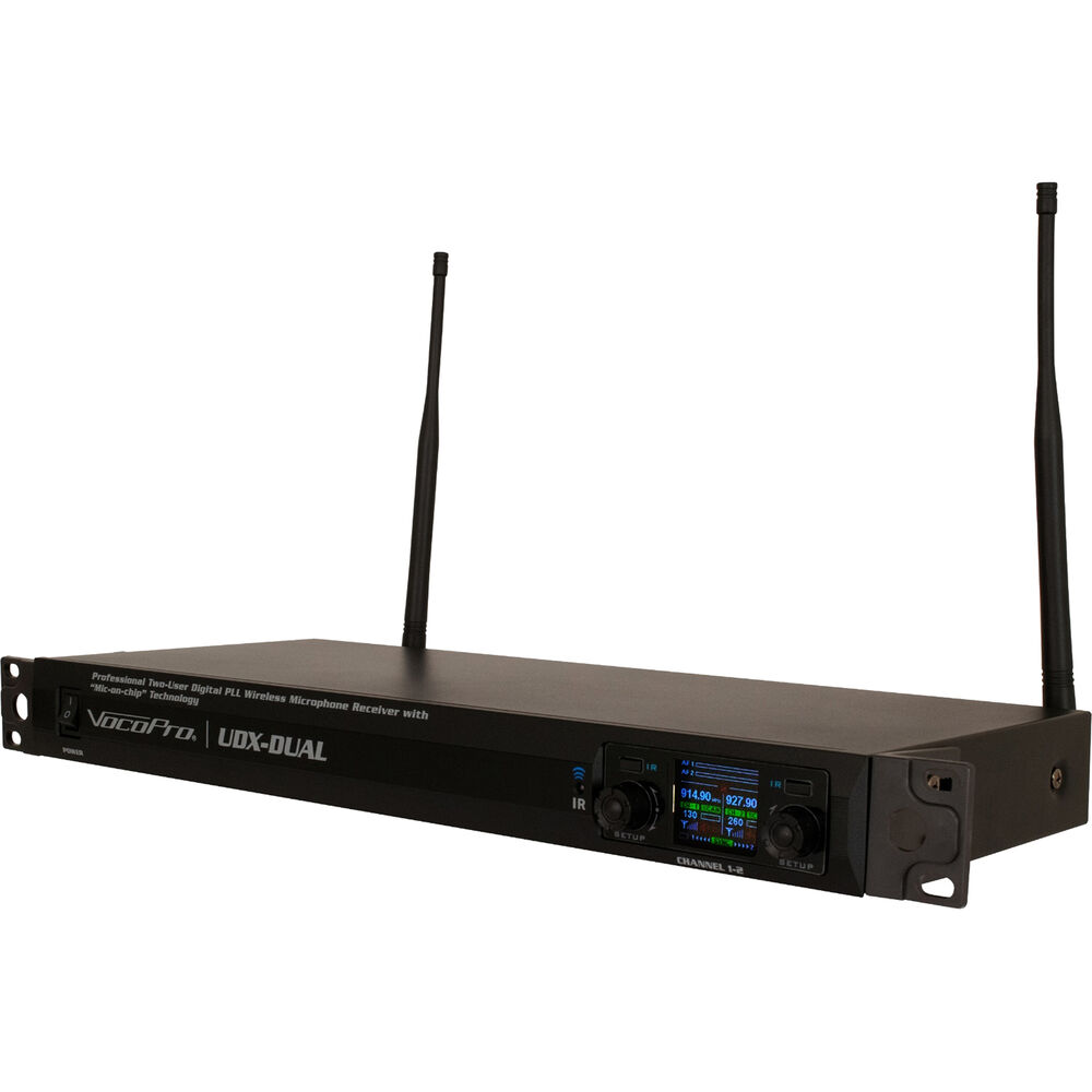 UDX-DUAL-BODYPAC 900 MHz Digital Wireless Microphone System with Two Headset Mics