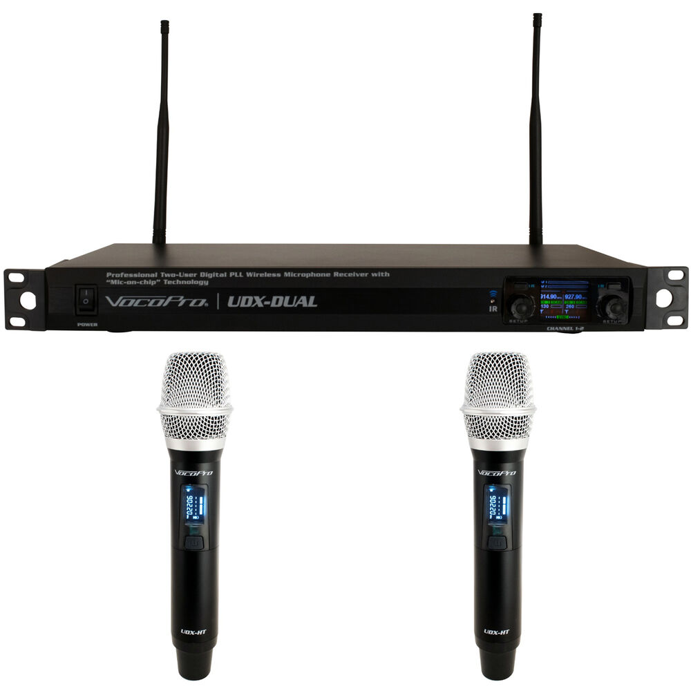 UDX-DUAL-HANDHEL 900 MHz Digital Wireless Microphone System with Two Handheld Mics