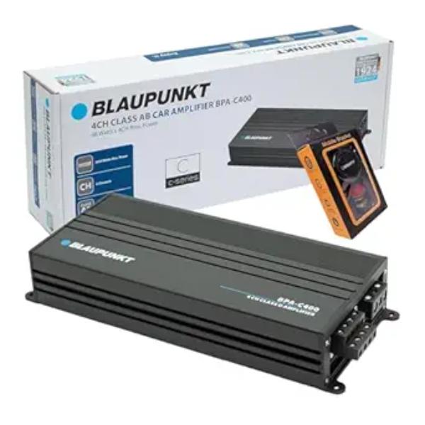 BPA-C400 Elite Car Audio Class AB 4-Channel 136W Bridgeable Stereo Amplifier with Gravity Magnet Phone Holder Bundle