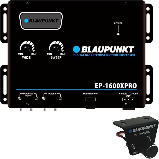 EP-1600XPRO Digital Bass Enhancer Processor with Sound Restoration - Maximizer - Reproducer & Car Audio Booster, Black