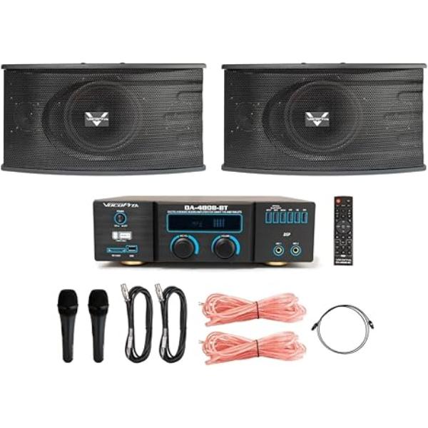SAP4808 250W Speaker - Amplifier & Microphone Package with Built-in Mic Mixer, Effects & FM Tuner