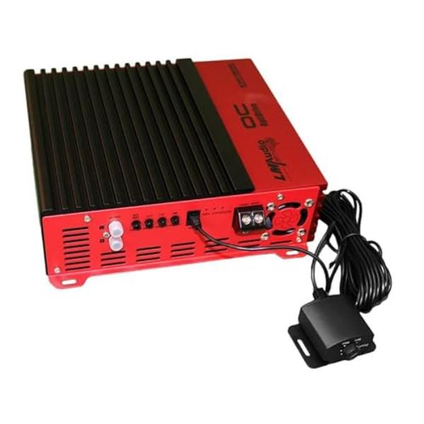 LM-4000.1ZORO 9 x 9 x 2.7 in. 1-Channel High-Power Full-Range Amplifier with Dial-Adjust Bass Boost, Low-Pass & High-Pass Filters