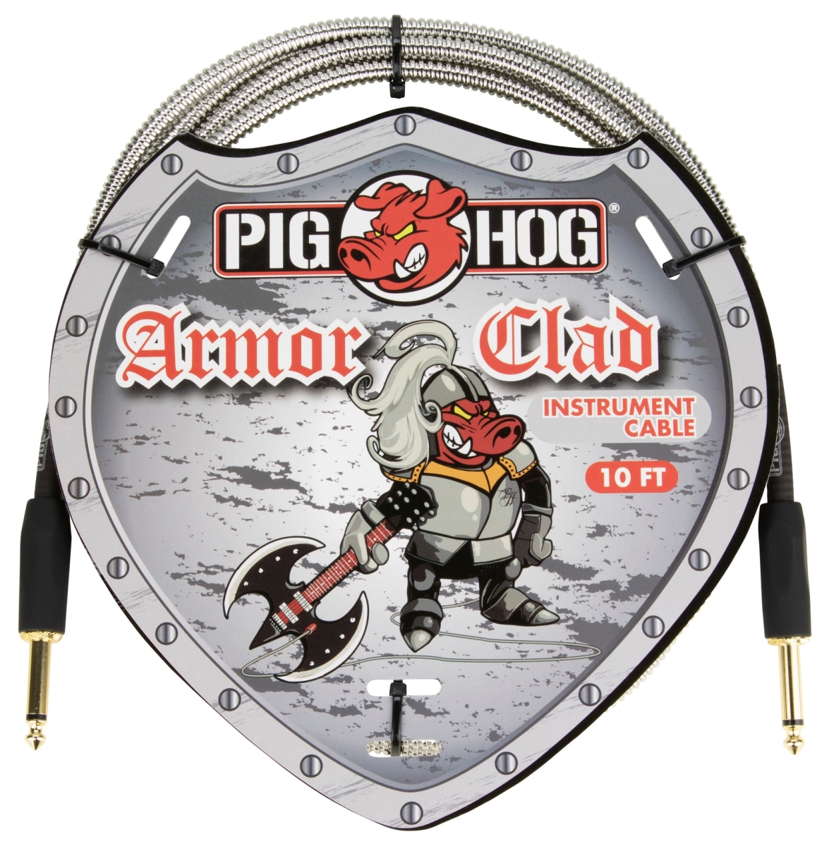 Pig Hog PHAC10 Armor Clad Instrument Cable, 10 ft.