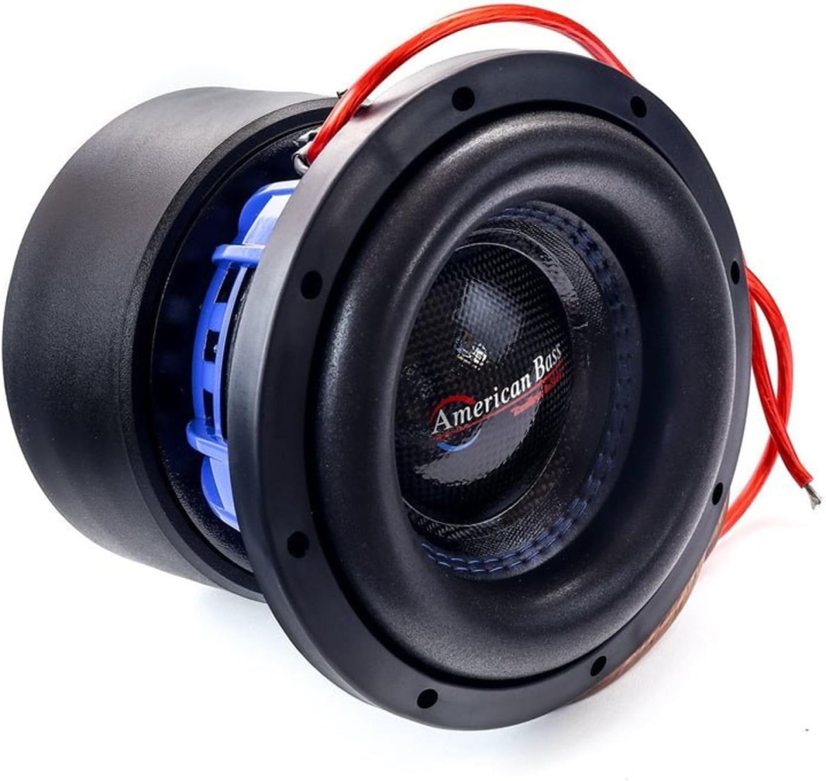 American Bass BK-8-4 8 in. 800W 4 Ohm Biker Series Carbon Midrange Speaker, Black