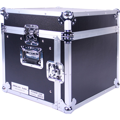 YCS TBHM806E Fly Drive Case 8u Space Slant Mixer Rack & 6u Space Vertical Rack System with Full AC Door