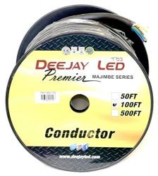 DeeJay TBH148C100 100 ft. 8-Conductor 14 Gauge Stranded Cable with Single Black Jacket Ideal for Speakers & Power