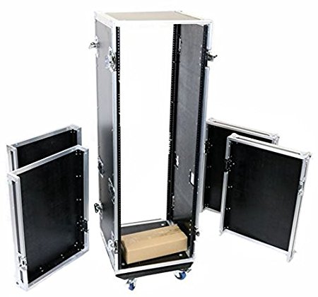Fly Drive Case 33u Space Professional DJ Amplifier Case - 18 in. Body Depth with Wheels