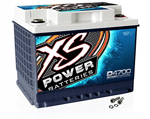 XS Power D4700 Supplemental Car Audio Power 12 Volt AGM Battery with 2900 amp & 50 amp Hours & 105 Minutes of Reserve Capacity -  Xpal Power