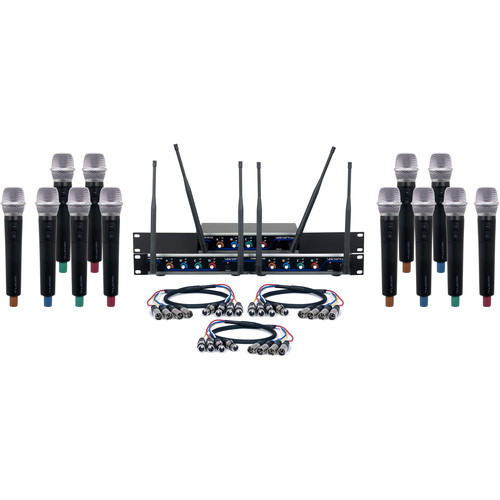 HYBRIDACAPELLA12 Twelve-Channel Hybrid Wireless System with Handheld Microphones -  Vocopro, DIGITALACAPELA12