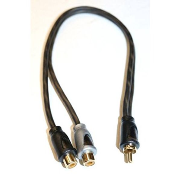 Deejay LED 1 Male to 2 Female RCA Y Connector