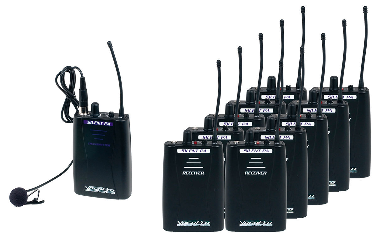 Picture of VocoPro SILENTPATOUR10 16CH UHF Wireless Audio Broadcast System Bodypack Transmitt&#44; Pack of 10