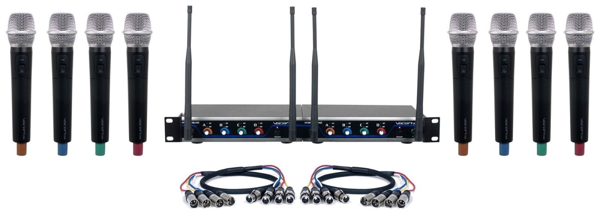 Picture of VocoPro HYBRIDACAPELLA8 8 Channel UHF Hybrid Wireless Hand-Held Microphone System