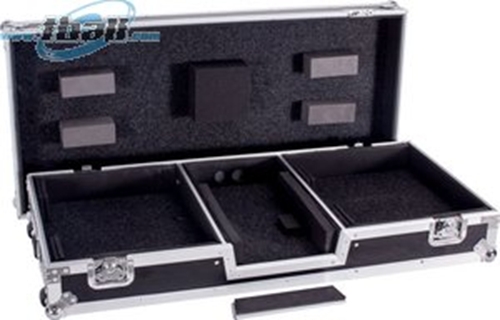 YCS TBH2TTRN61WBATT Deejay LED Fly Drive DJ Coffin Case for Two Turntables Plus One Rane Sixty-One Serato