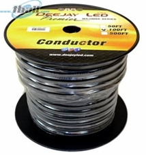 Picture of Deejay LED TBH124C100 100 ft. of Four Conductor 12 Gauge Cable in Black Flexible Casing