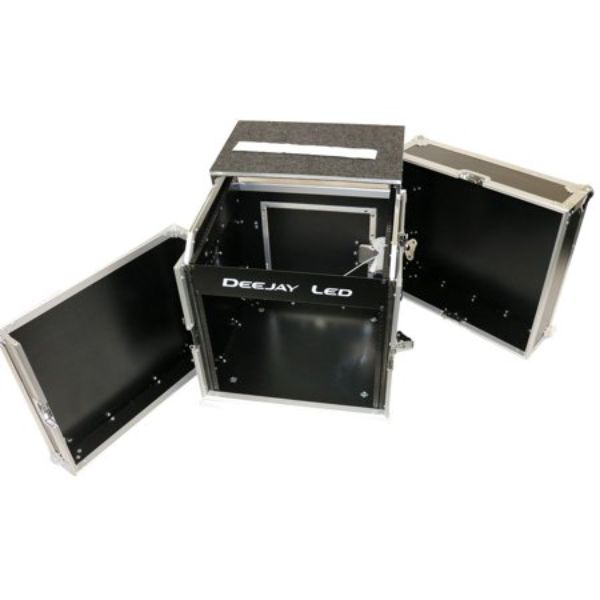 TBHM8ULT Fly Drive Rack Case 8U-Space Ideal for DJ Amplifiers with Laptop Shelf -  DEEJAY LED