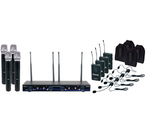 DIGITAL34ULTRA Four Channel Digital Wireless Handheld Headset Instrument System