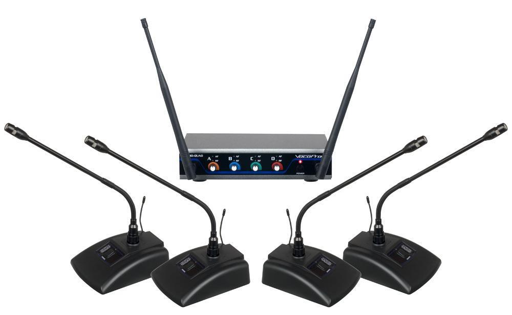 DIGITALQUADCONC1 UHF Digital Wireless Conference System