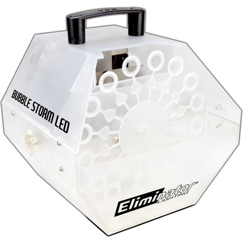 BUBBLESTORMLED Bubble Storm LED Effects Machine, White -  Eliminator Lighting