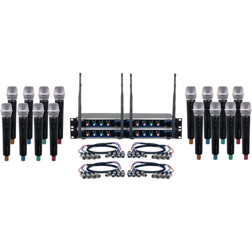 16 Channel Digital Wireless System with Handheld Microphones