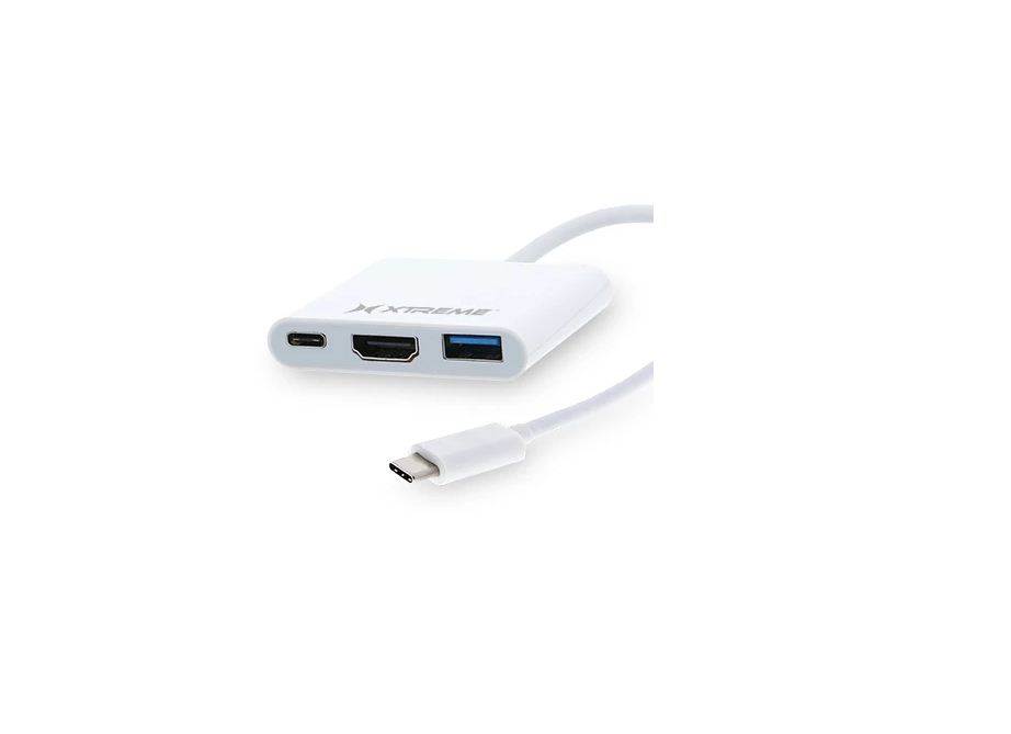 XCB21012WT C Type to HDMI Hub Adapter, White -  XTREME, XCB2-1012-WHT