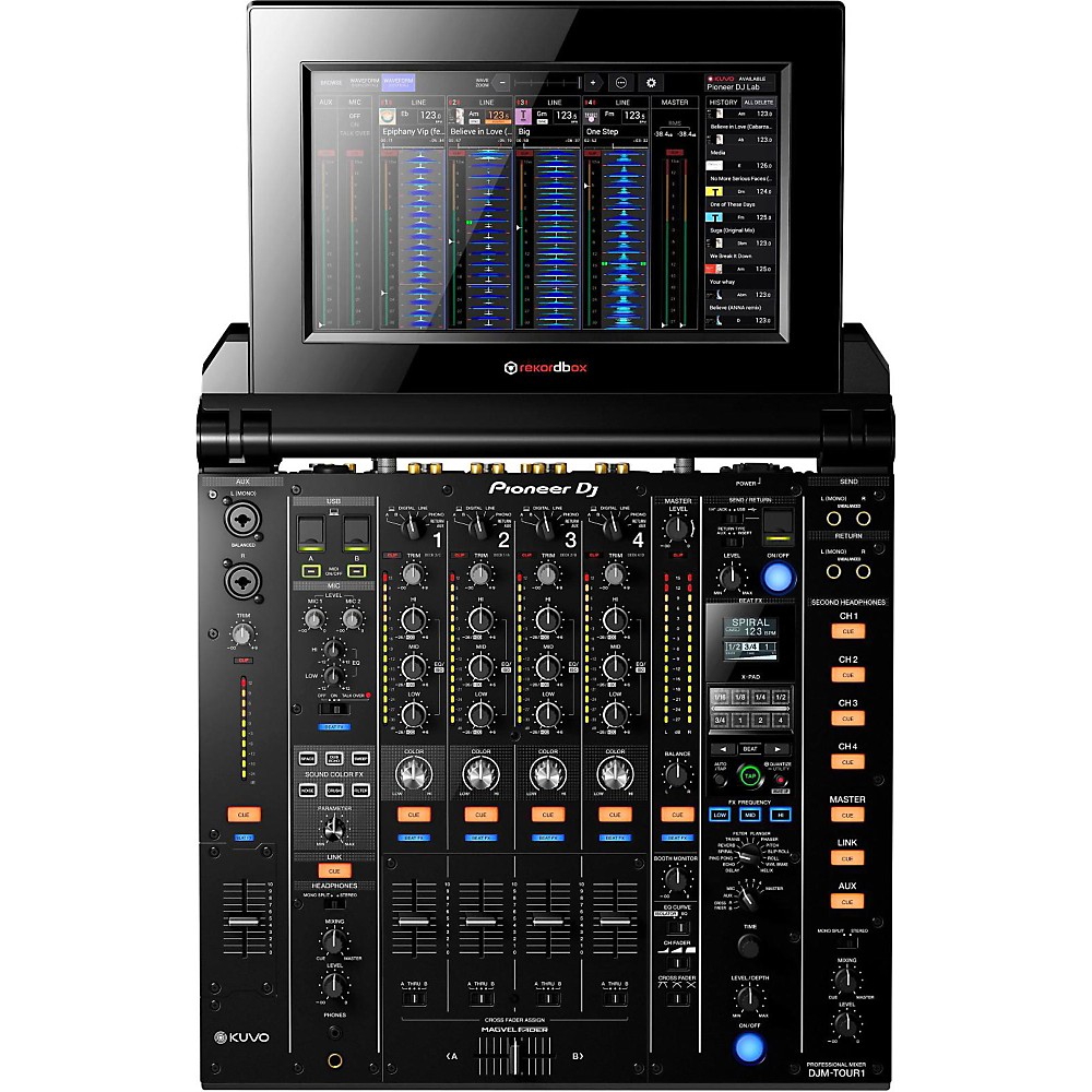 Pro DJ 4 Channel Digital Mixer with Foldout Touch Screen