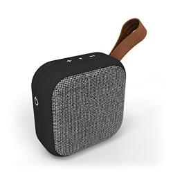 5598 Square Mini Waterproof Bluetooth Fabric Speaker, Grey -  TZUMI