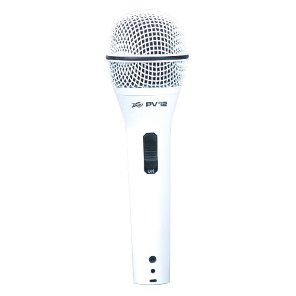 Cardioid Unidirectional Dynamic Vocal Microphone with On-Off Switch, 0.25 in. Plug & 6 m Cable - White