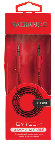 Picture of Bytech BYAXAU103AC 3 in. Braded Auxiliary Cable