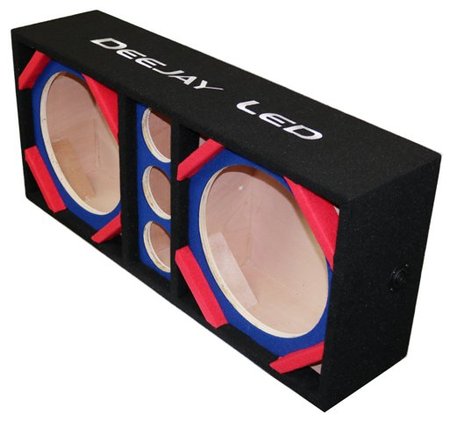 D12T3BLUE 12 in. Two Woofers Plus Three Tweeters Blue Empty Chuchera Speaker Enclosure