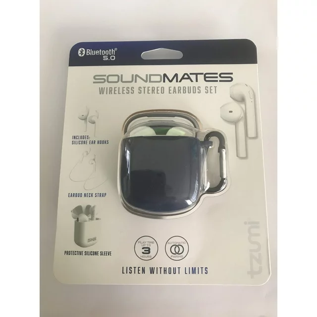 6953JCEBLUE Wireless Charging Earbuds, Blue -  TZUMI
