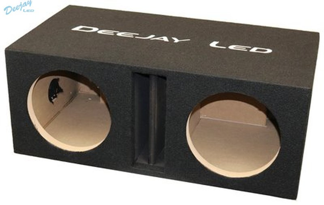 Picture of Deejay LED BASS10DUALVENTED 10 in. Double Center Port Vented Round Empty Car Bass Speaker Box