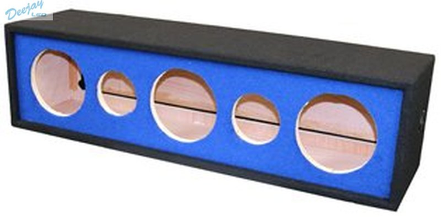Picture of Deejay LED D12H3TW2BLUESIDE 12 in. Three Horn Two Tweeters Side Speaker Enclosure&#44; Blue