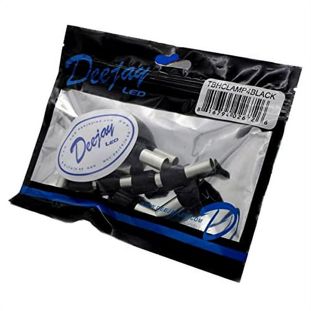 TBHCLAMP4BLACK LED 4 Gauge Clamp Wire, Black - Pack of 10