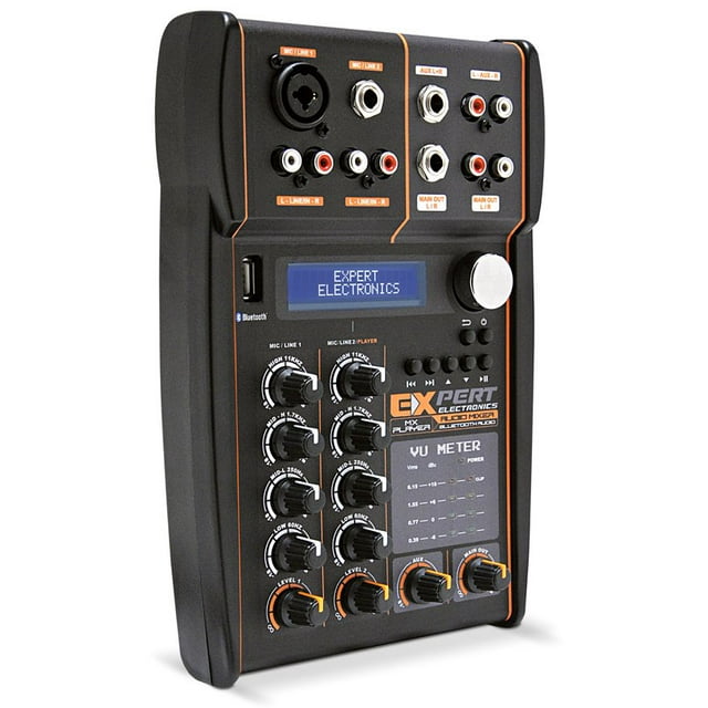 MXAIRPLAYER Bluetooth Pro Mixer Equalizer with 4 Bands Per Channel USB MP3 Player