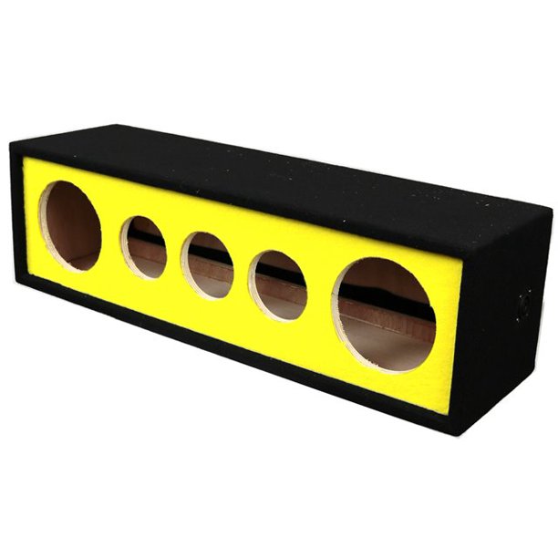 Picture of Deejay LED D10H2T3YELLOWSID 10 in. 2-Horn 3-Tweeter Side Speaker Enclosure&#44; Yellow
