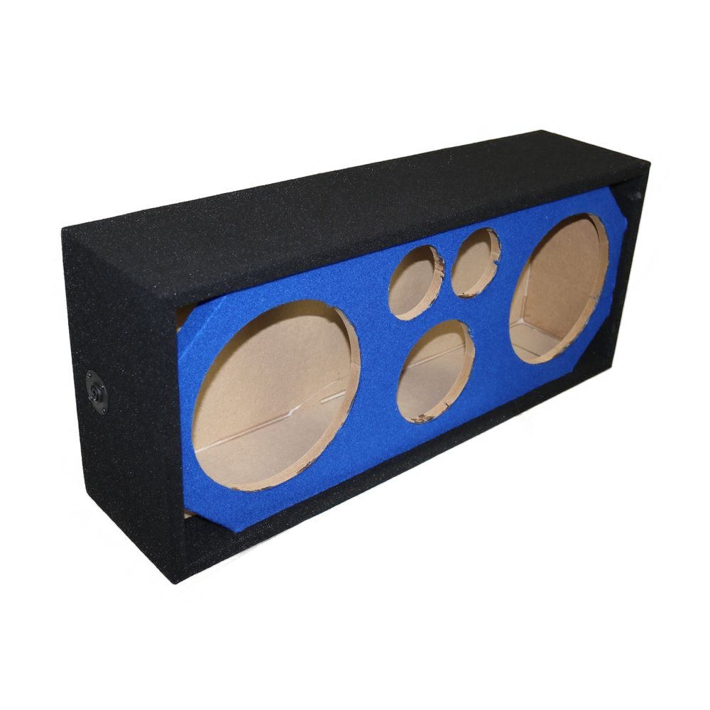Picture of Deejay LED D10T2H1BRBLUE Two 10 in. Woofers Plus Two Tweeters & One Horn Brazilian Chuchera Speaker Enclosure with Dual Port&#44; Blue