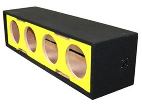 Picture of Deejay LED D12H4YELLOWSIDE 12 in. 4 Horn Side Speaker Enclosure&#44; Yellow